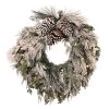 New 🧨 Haute Decor 24" Pre-Lit Snowfall Creek Wreath 💯