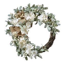 Hot Sale ❤️ Haute Decor 22" Cream Crescent Hydrangea Wreath ✨