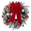 Discount 🧨 Haute Decor 24" White LED Frosted Wreath ❤️