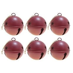 Wholesale 🤩 Haute Decor 6ct. 3.5" Red Jingle Bell Ornaments 😍
