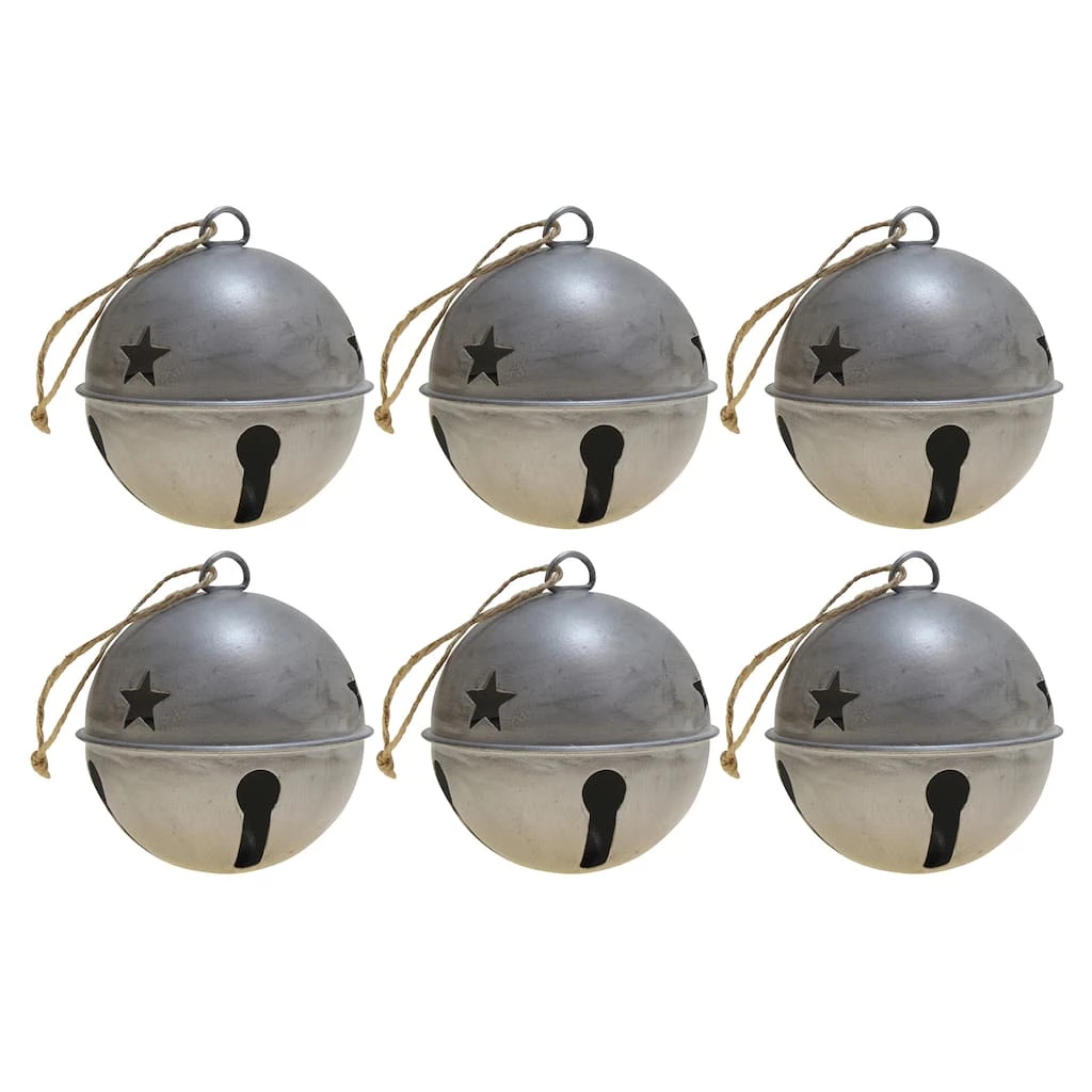 Discount βοΈ Haute Decor 6ct. 3.5" Silver Jingle Bell Ornaments π₯ 1 Discount βοΈ Haute Decor 6ct. 3.5" Silver Jingle Bell Ornaments π₯