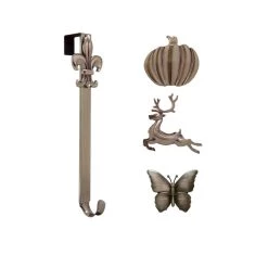 Outlet ✔️ Haute Decor Oil-Rubbed Bronze Adjustable Wreath Hanger with Seasonal Icons 🥰