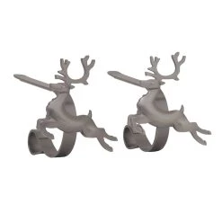 Discount 😉 Original MantleClip® Pewter Reindeer Icons Stocking Holders, 2ct. by Haute Decor 😍