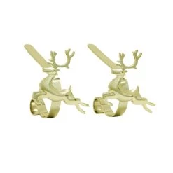 Coupon 🎉 Original MantleClip® Gold Reindeer Icons Stocking Holders, 2ct. by Haute Decor 👍