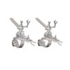 Best Sale ⌛ Original MantleClip® Silver Reindeer Icons Stocking Holders, 2ct. by Haute Decor 🧨