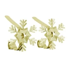Brand new 🔥 Original MantleClip® Gold Snowflake Icons Stocking Holders, 2ct. by Haute Decor 😍