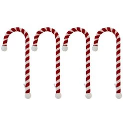 Cheap 🌟 Haute Decor Velvet 🍬 Candy Cane Stocking Holders, 4ct. ⌛
