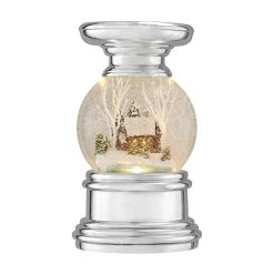 Coupon 🌟 Haute Decor Snowburst™ Log Cabin 🎄 Christmas Snow Globe Candle Holder 🎁