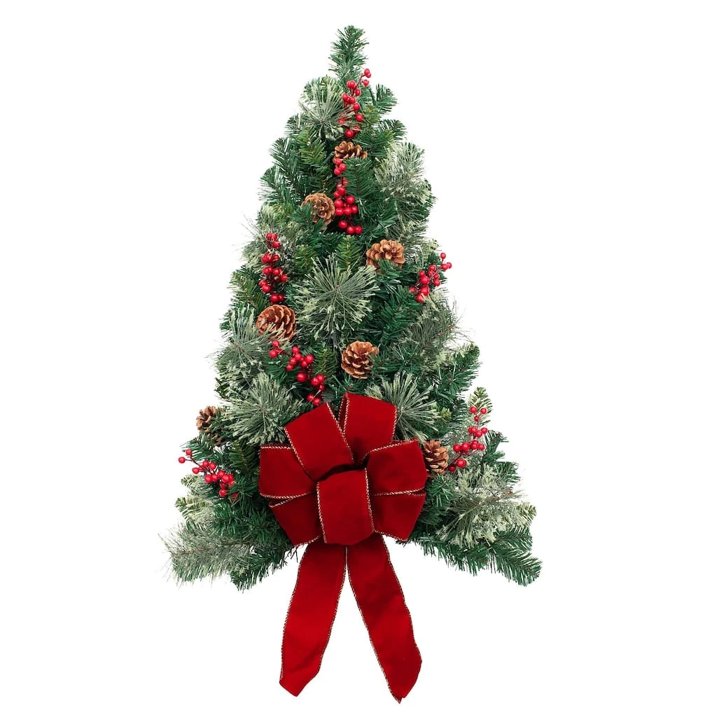 Budget 🤩 Haute Decor 28" Pre-Lit Classic Wall 🎁 Christmas Tree ✔️ 2 Budget 🤩 Haute Decor 28" Pre-Lit Classic Wall 🎁 Christmas Tree ✔️ - Image 2
