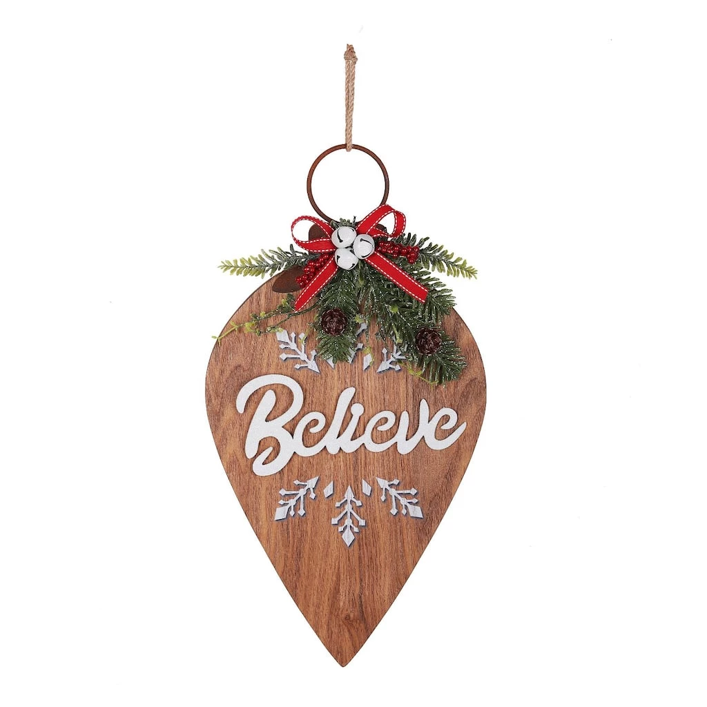 Deals ⭐ Believe Wood Ornament Wall Hanging-18" by Haute Decor ✔️ 1 Deals ⭐ Believe Wood Ornament Wall Hanging-18" by Haute Decor ✔️