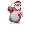 Best Pirce ⌛ 24" Metal 🎄 Christmas Penguin Yard Art by Haute Decor ✔️