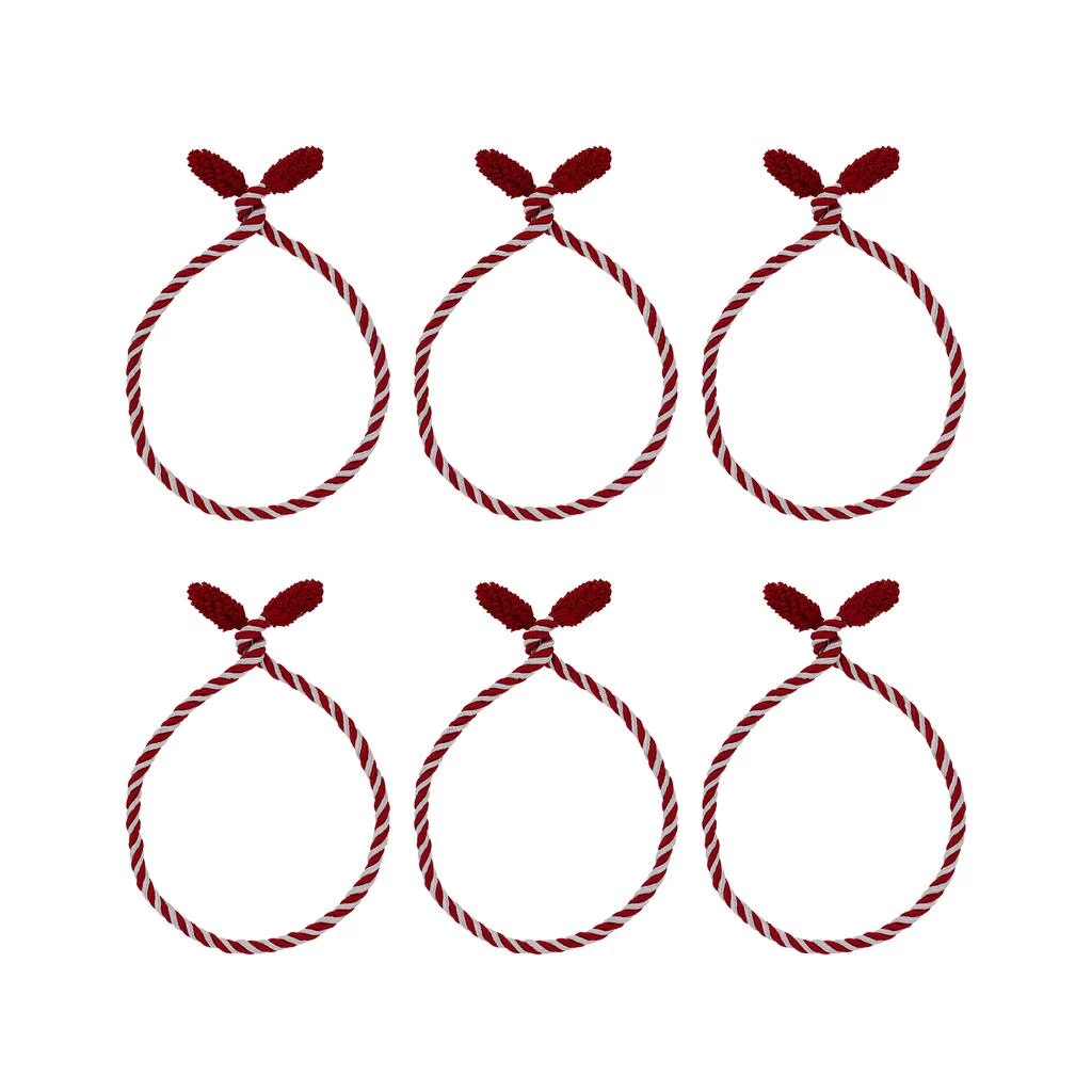 Wholesale π Haute Decor 20" Red & White Decorative Twist Ties, 6ct. π 2 Wholesale π Haute Decor 20" Red & White Decorative Twist Ties, 6ct. π - Image 2