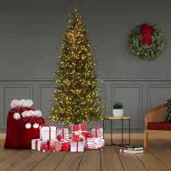 Hot Sale 🥰 Haute Decor 7ft. Pre-Lit Asheville Artificial ❄ Christmas Tree, Warm White LED Lights ✔️ -Haute Decor Sales Store D349512S 3