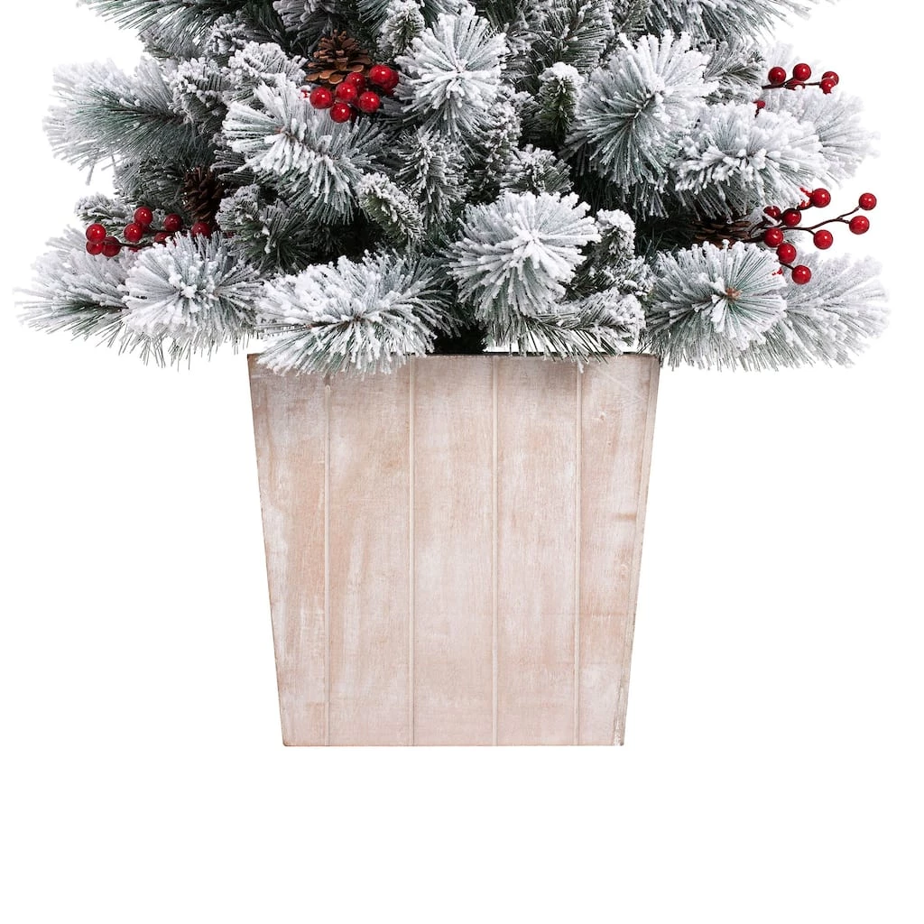 Best Sale β Haute Decor 4ft. Pre-lit Frosted Ashcroft Fir Potted Tree π 2 Best Sale β Haute Decor 4ft. Pre-lit Frosted Ashcroft Fir Potted Tree π - Image 2