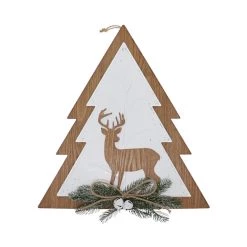 Buy ⌛ Wood Wall Tree With Reindeer by Haute Decor 😍