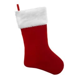 Promo 🔔 Haute Decor HangRight™ 20" Deluxe Red & White Fur Cuff Stocking, 2ct. 🔥