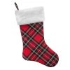 Outlet ✨ Haute Decor HangRight™ 20" Red & Green Plaid Stocking, 4ct. 😉