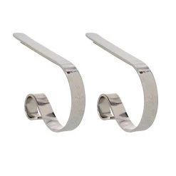 Wholesale 🌟 Original MantleClip® Silver with White Snowflakes Stocking Holders, 2ct. by Haute Decor 🤩