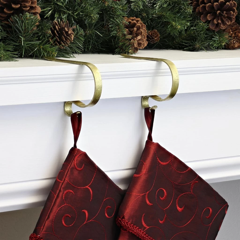 Best deal π Original MantleClip® Gold Foil Stocking Holders, 2ct. by Haute Decor π 2 Best deal π Original MantleClip® Gold Foil Stocking Holders, 2ct. by Haute Decor π - Image 2