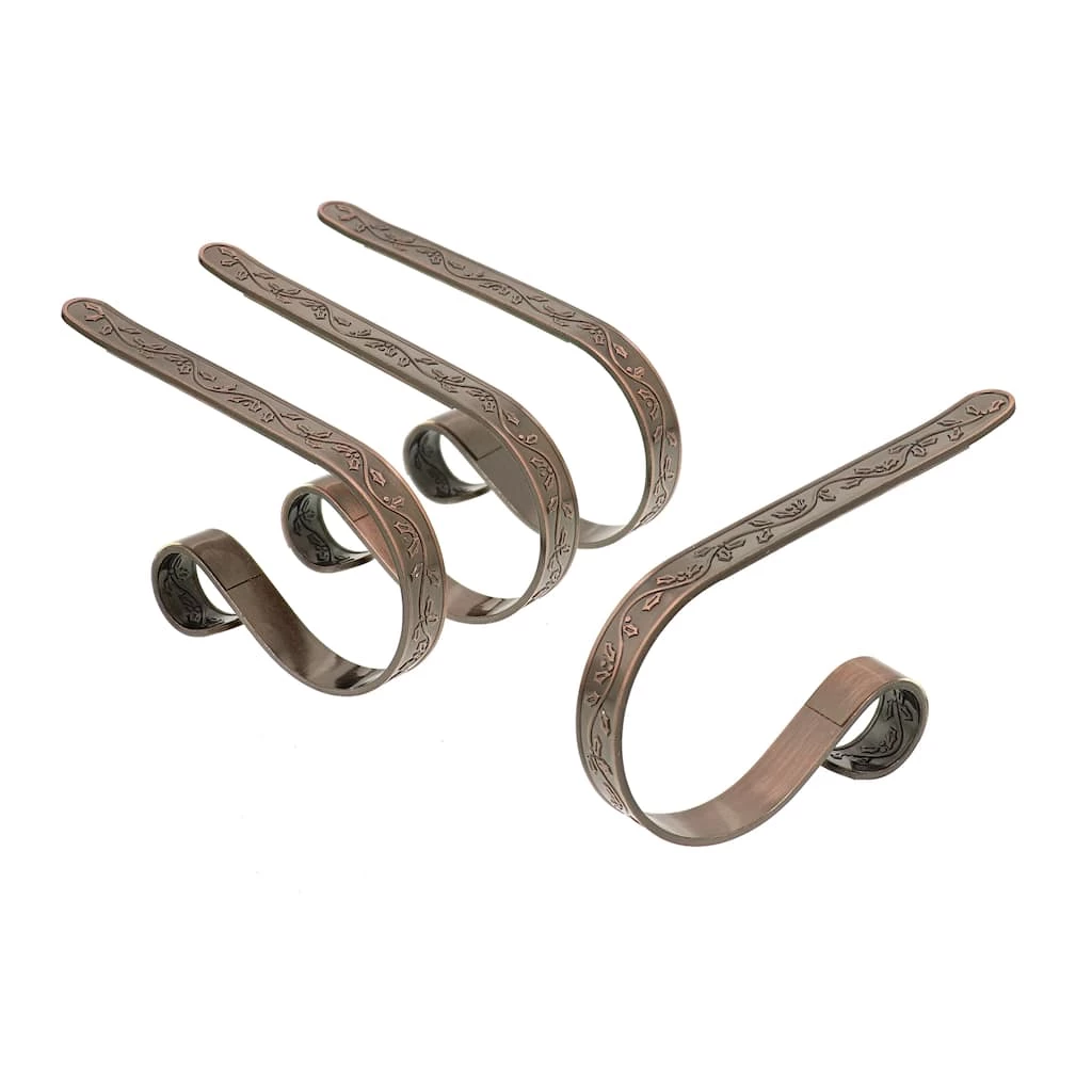 Best Sale π Original MantleClip® Holly Embossed Oil-Rubbed Bronze Stocking Holders, 4ct. by Haute Decor π 1 Best Sale π Original MantleClip® Holly Embossed Oil-Rubbed Bronze Stocking Holders, 4ct. by Haute Decor π