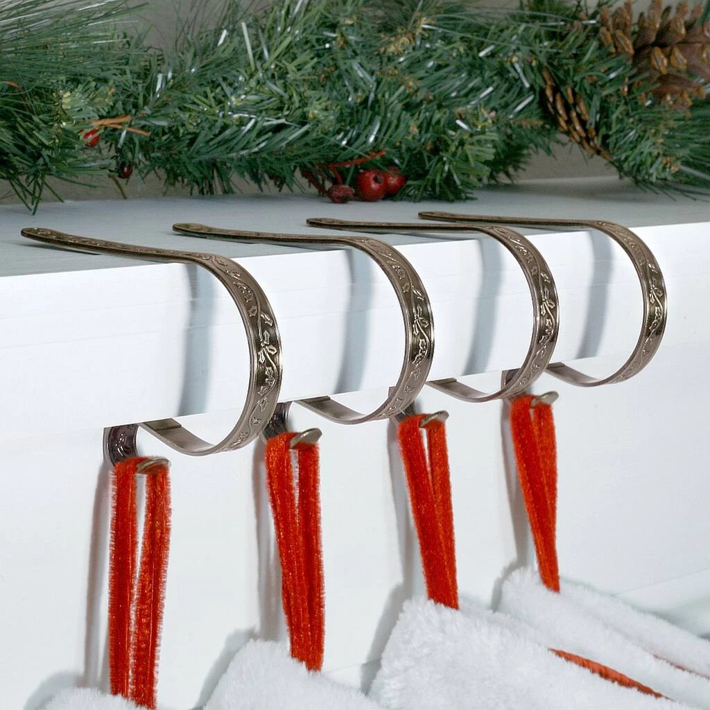 Best Sale π Original MantleClip® Holly Embossed Oil-Rubbed Bronze Stocking Holders, 4ct. by Haute Decor π 2 Best Sale π Original MantleClip® Holly Embossed Oil-Rubbed Bronze Stocking Holders, 4ct. by Haute Decor π - Image 2
