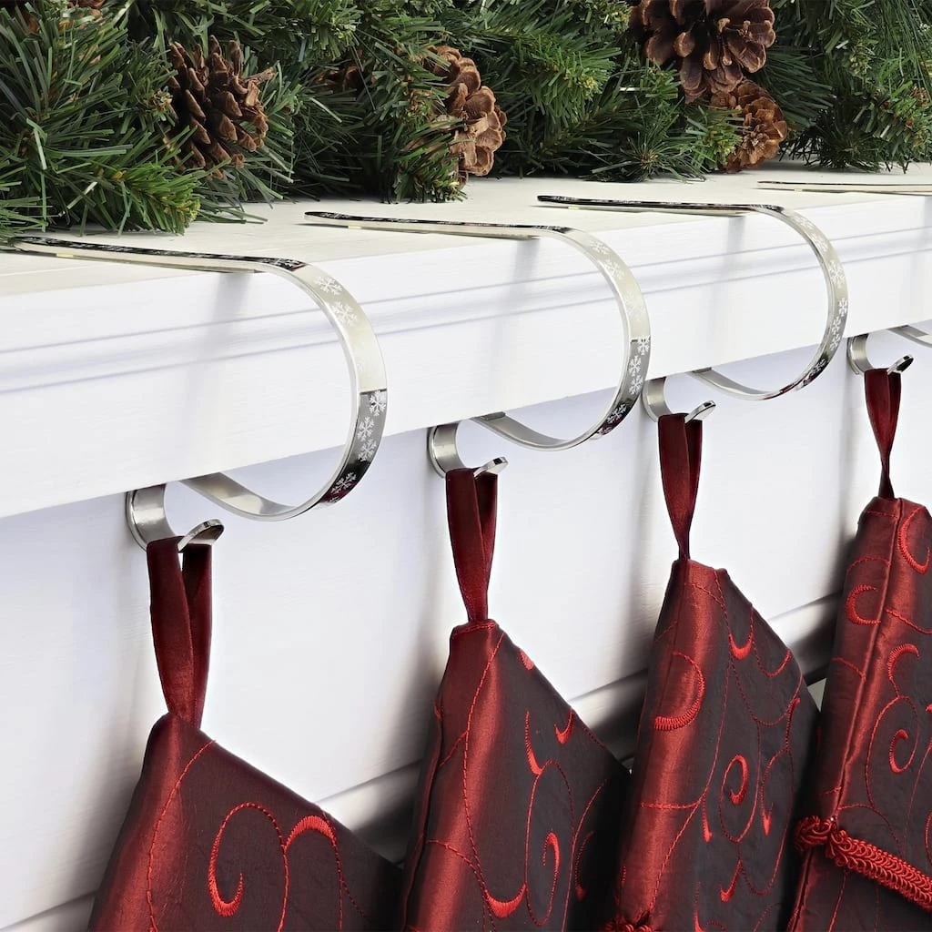 Best deal π Original MantleClip® Silver with White Snowflakes Stocking Holders, 4ct. by Haute Decor π 2 Best deal π Original MantleClip® Silver with White Snowflakes Stocking Holders, 4ct. by Haute Decor π - Image 2