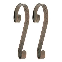 Cheapest ✔️ Haute Decor Stocking Scroll® Holly Embossed Oil-Rubbed Bronze Stocking Holders, 2ct. 😉