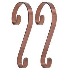 Budget 🔔 Haute Decor Stocking Scroll® Brushed Copper Stocking Holders, 2ct. 🥰