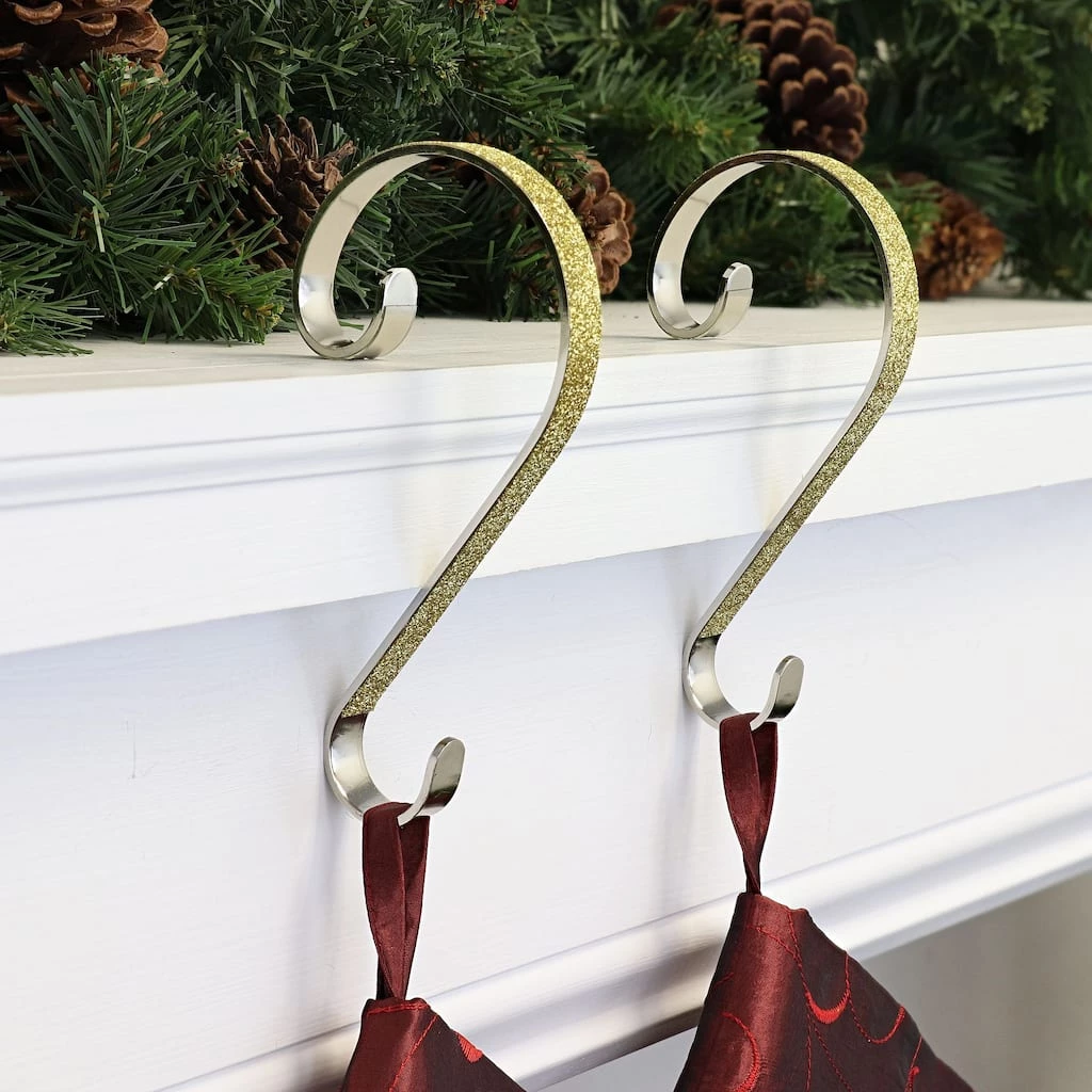 Best deal β Haute Decor Stocking Scroll® Gold Glitter Stocking Holders, 2ct. π₯° 2 Best deal β Haute Decor Stocking Scroll® Gold Glitter Stocking Holders, 2ct. π₯° - Image 2