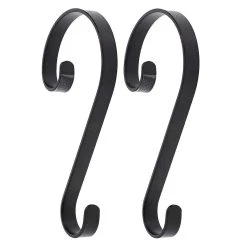 Buy 🔥 Haute Decor Stocking Scroll® Matte Black Stocking Holders, 2ct. 🔔
