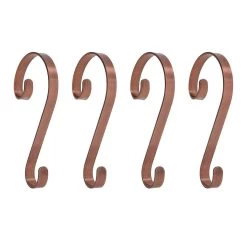 Hot Sale 🎁 Haute Decor Stocking Scroll® Brushed Copper Stocking Holders, 4ct. 🎉