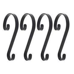 Hot Sale ❤️ Haute Decor Stocking Scroll® Matte Black Stocking Holders, 4ct. 🎁