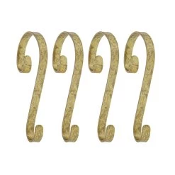 Cheapest 🧨 Haute Decor Stocking Scroll® Gold Foil Stocking Holders, 4ct. 🔥