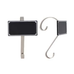 Flash Sale 😉 Haute Decor Stocking Scroll® Silver Stocking Holders with Chalkboard Icons, 2ct. 😀