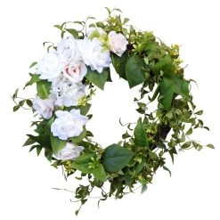 Coupon 👍 Haute Decor 24" Rose & Hydrangea Wreath 🥰