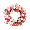 Brand new 💯 Haute Decor 22" Pink & White Tulip Wreath 🤩