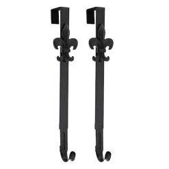 Promo ✨ Haute Decor Fleur De Lis Adjustable Wreath Hangers, 2ct. 🛒 -Haute Decor Sales Store D649288S 1