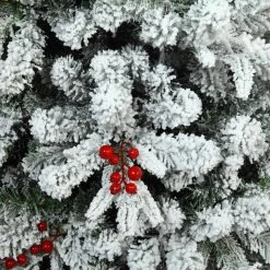 Wholesale 🎉 9ft. Pre-Lit Flocked Lexington Artificial Fir 🎄 Christmas Tree, Warm White LED Lights by Haute Decor ⌛ -Haute Decor Sales Store D655067S 3