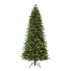 Best Pirce 🔥 7.5ft. Pre-Lit Noble Fir Artificial 🎄 Christmas Tree, Warm White LED Lights by Haute Decor 🤩
