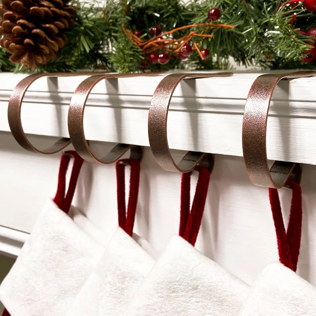 Promo π Original MantleClip® Weathered Oil-Rubbed Bronze Stocking Holders, 4ct. by Haute Decor 𧨠2 Promo π Original MantleClip® Weathered Oil-Rubbed Bronze Stocking Holders, 4ct. by Haute Decor 𧨠- Image 2