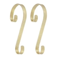 Budget 🎉 Haute Decor Stocking Scrolls® Glimmer Gold Stocking Holders, 2ct. ⭐