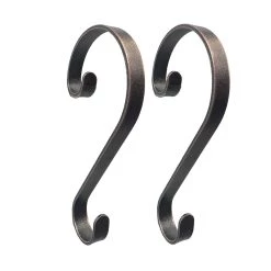 Hot Sale 🔥 Haute Decor Stocking Scrolls® Weathered Bronze Stocking Holders, 2ct. 🔥