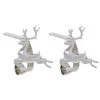 Outlet 😀 Haute Decor MantleClip™ Silver Reindeer Icon Stocking Holders, 2ct. 😍