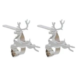 Outlet 😀 Haute Decor MantleClip™ Silver Reindeer Icon Stocking Holders, 2ct. 😍