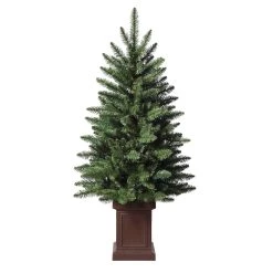 Wholesale 👍 Haute Decor 3.5ft. Unlit Berkeley Fir Artificial Potted 🎄 Christmas Tree 🥰