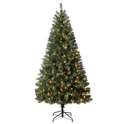 Wholesale ✨ Haute Decor 6.5ft. Pre-Lit Deerfield Spruce Artificial 🎅 Christmas Tree, Warm White LED Lights 👏